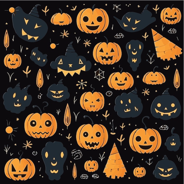 Ilustración vectorial del patrón de Halloween para el fondo