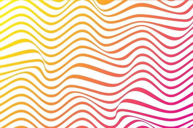 Ilustración vectorial del patrón de líneas onduladas curvas abstractas