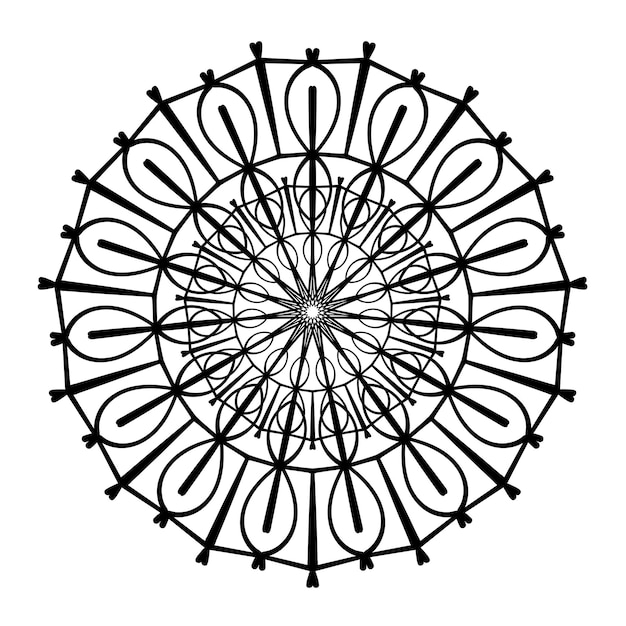 Ilustración vectorial patrón de mandala decorativo