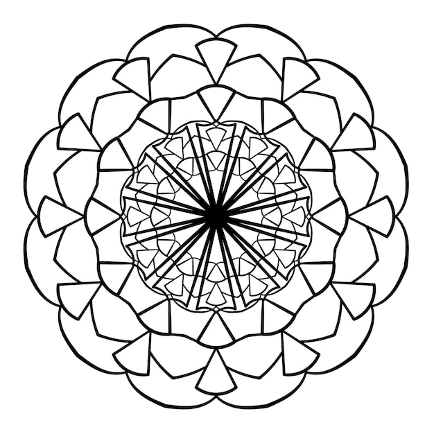 Ilustración vectorial patrón de mandala decorativo