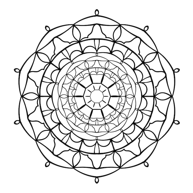 Ilustración vectorial patrón de mandala decorativo