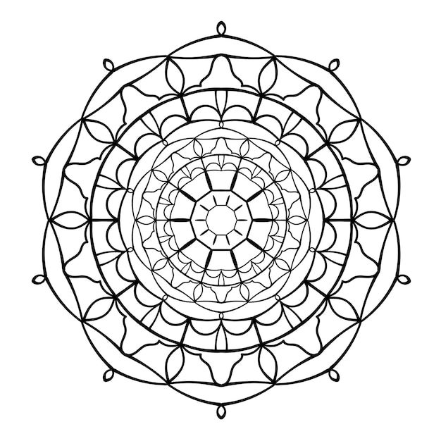 Ilustración vectorial patrón de mandala decorativo