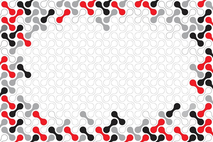 Ilustración vectorial del patrón de Metaballs Fondo abstracto con rojo negro y gris en blanco
