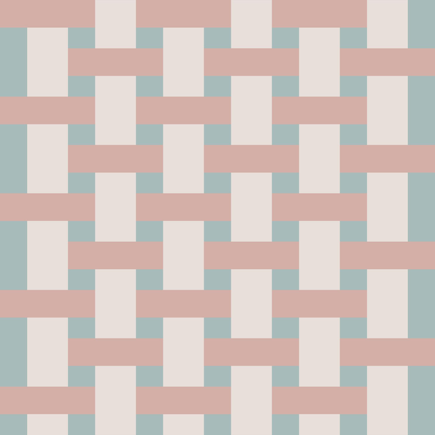 Vector ilustración vectorial de un patrón tejido a cuadros mínimo y plano sin costuras en un diseño de color pastel para niños