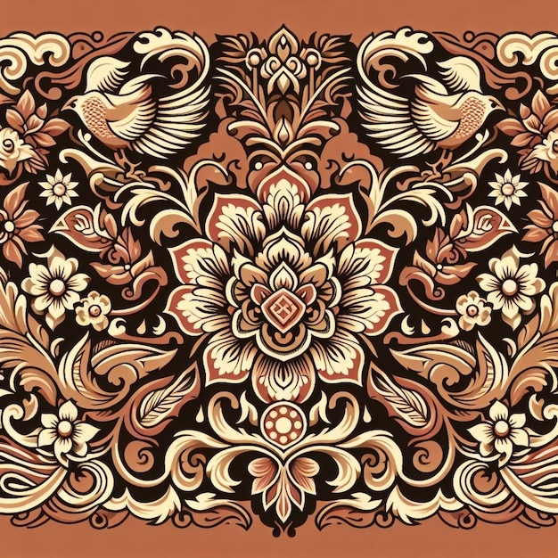 Ilustración vectorial de patrón tradicional para la impresión