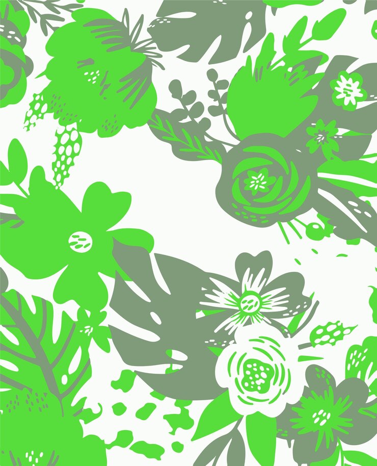 Ilustración vectorial de patrones sin costuras de flores Flores abstractas Vector floral con hojas