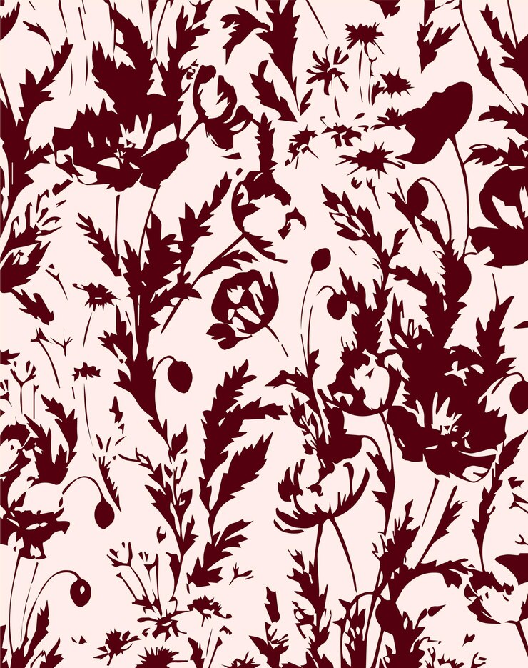 Ilustración vectorial de patrones sin costuras de flores Flores abstractas Vector floral con hojas