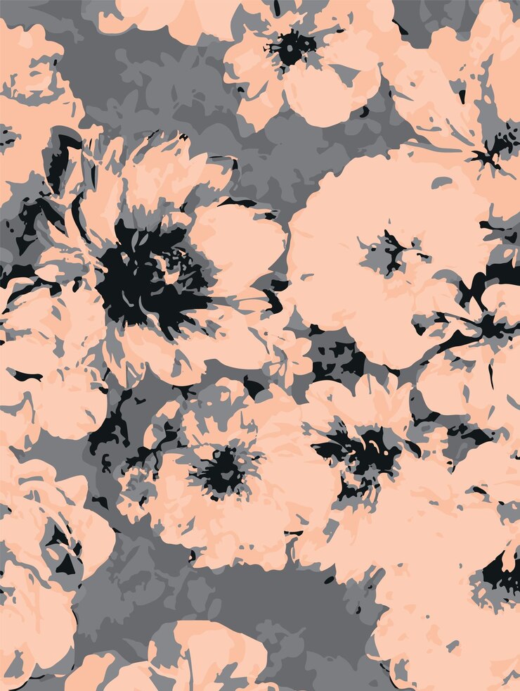 Ilustración vectorial de patrones sin costuras de flores Flores abstractas Vector floral con hojas