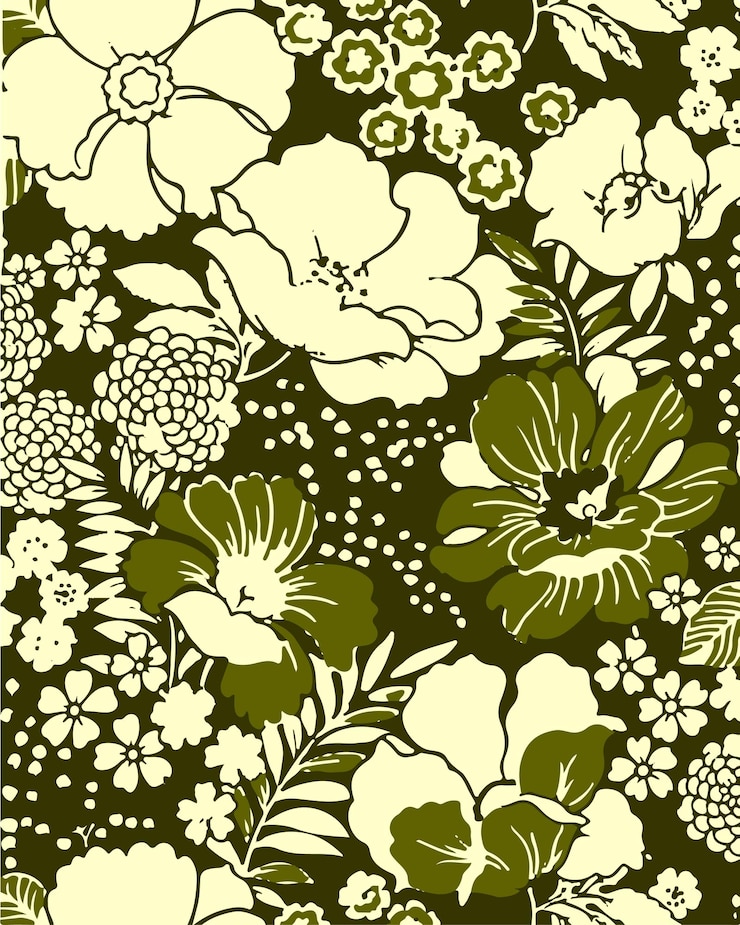Ilustración vectorial de patrones sin costuras de flores Flores abstractas Vector floral con hojas