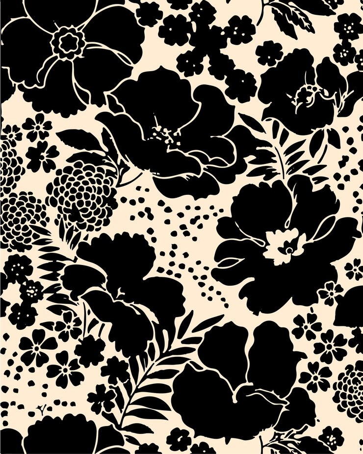 Ilustración vectorial de patrones sin costuras de flores Flores abstractas Vector floral con hojas
