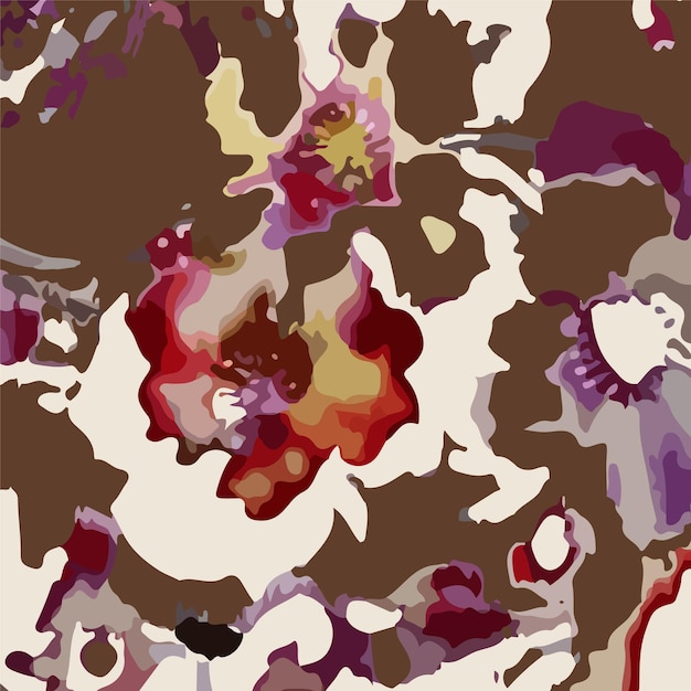 Ilustración vectorial de patrones sin costuras de flores Flores abstractas Vector floral con hojas