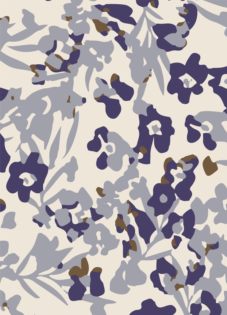 Ilustración vectorial de patrones sin costuras de flores Flores abstractas Vector floral con hojas