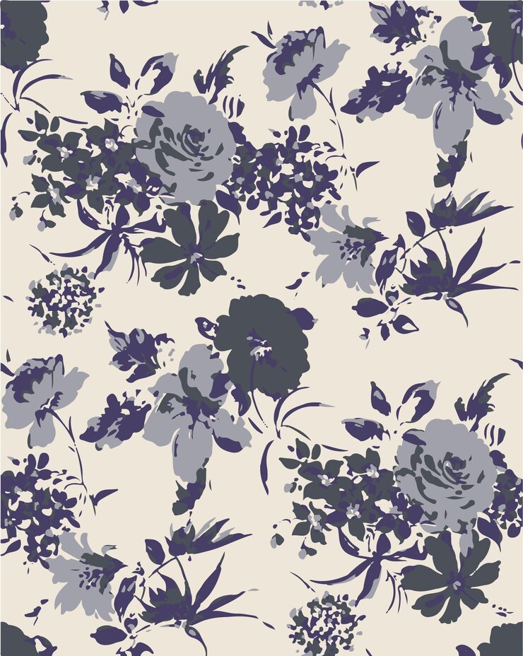 Ilustración vectorial de patrones sin costuras de flores Flores abstractas Vector floral con hojas