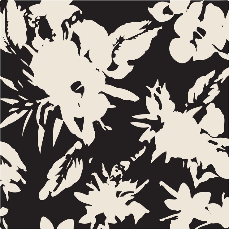 Ilustración vectorial de patrones sin costuras de flores Flores abstractas Vector floral con hojas