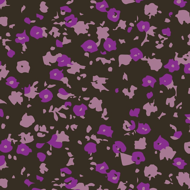 Ilustración vectorial de patrones sin costuras de flores Flores abstractas Vector floral con hojas