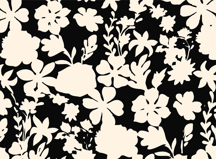 Ilustración vectorial de patrones sin costuras de flores Flores abstractas Vector floral con hojas