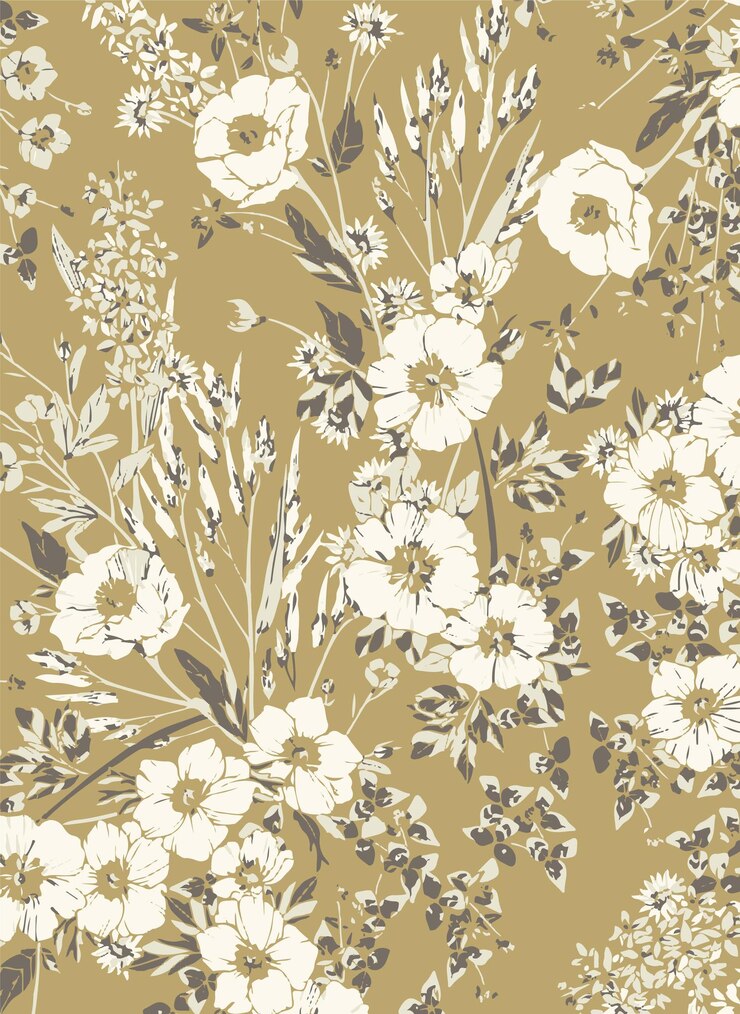 Ilustración vectorial de patrones sin costuras de flores Flores abstractas Vector floral con hojas