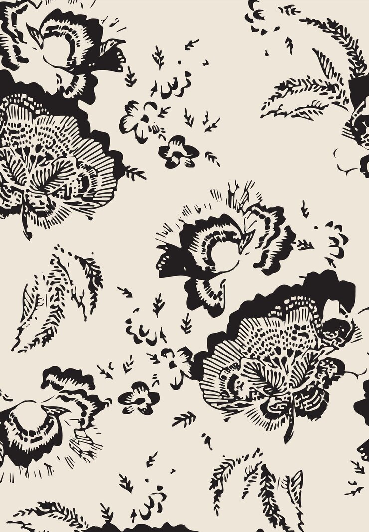 Ilustración vectorial de patrones sin costuras de flores Flores abstractas Vector floral con hojas