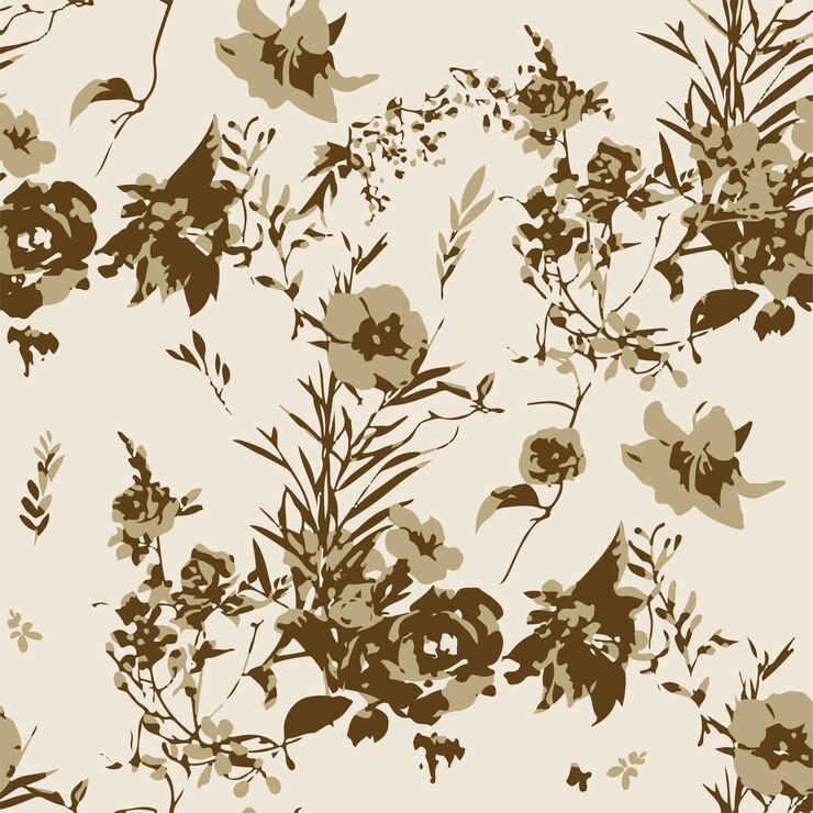 Ilustración vectorial de patrones sin costuras de flores Flores abstractas Vector floral con hojas