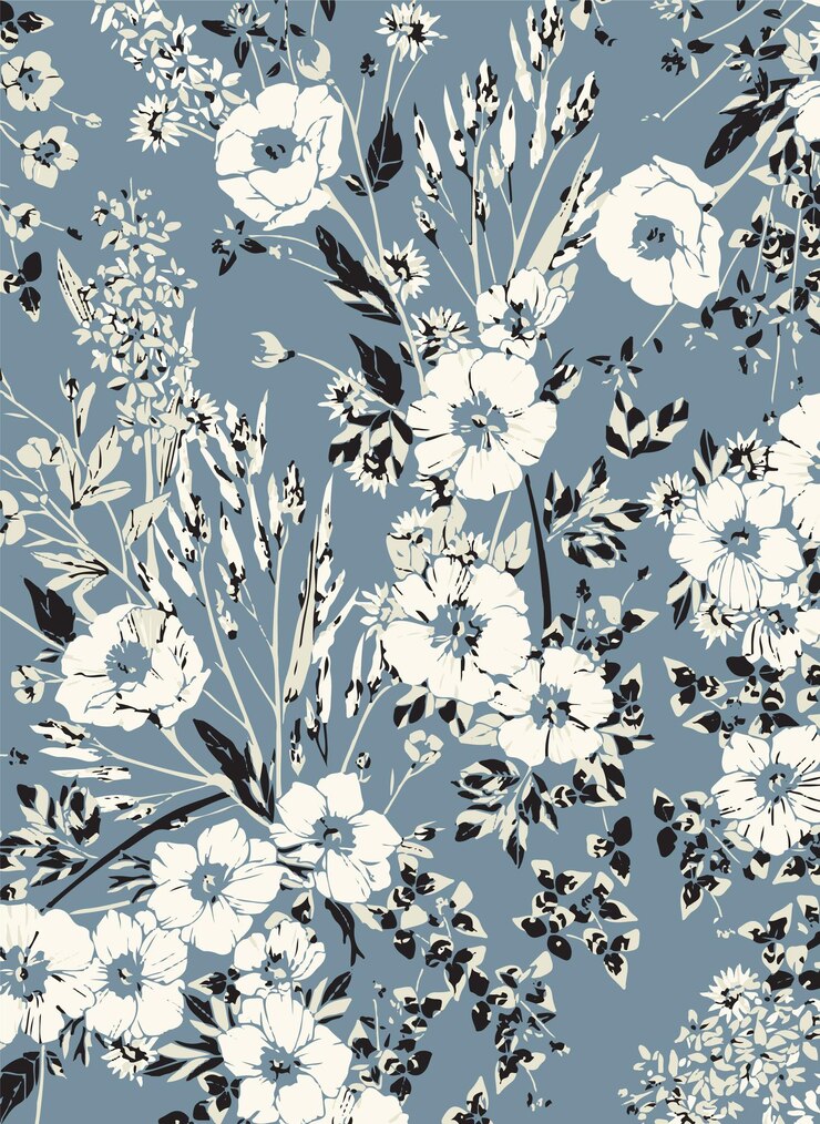 Ilustración vectorial de patrones sin costuras de flores Flores abstractas Vector floral con hojas