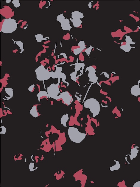 Ilustración vectorial de patrones sin costuras de flores Flores abstractas Vector floral con hojas