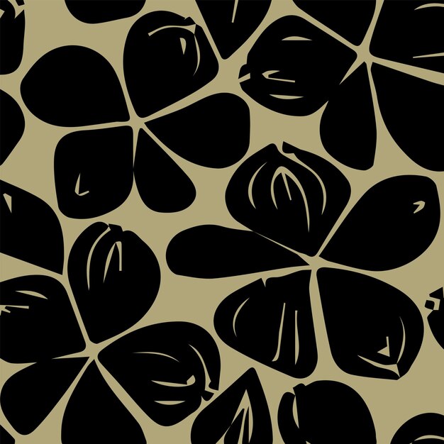 Ilustración vectorial de patrones sin costuras de flores Flores abstractas Vector floral con hojas