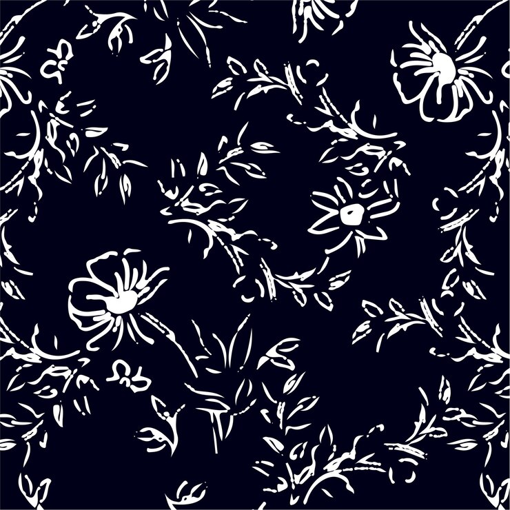 Ilustración vectorial de patrones sin costuras de flores Flores abstractas Vector floral con hojas