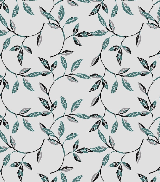 Ilustración vectorial de patrones sin costuras de flores Flores abstractas Vector floral con hojas