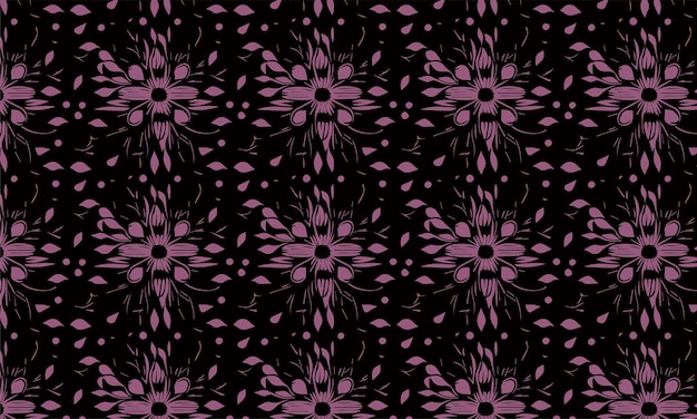Ilustración vectorial de patrones florales decorativos planos y elegantes
