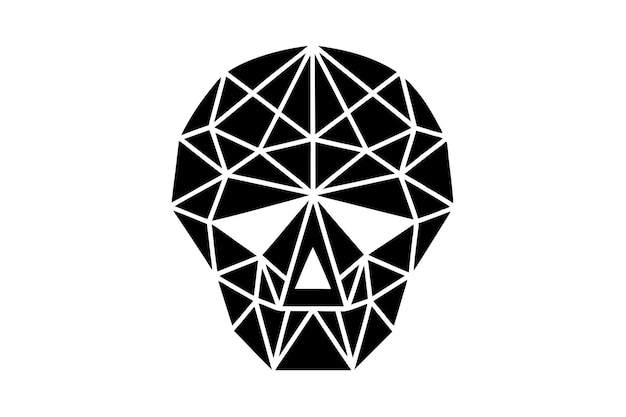 Ilustración vectorial de patrones geométricos del cráneo