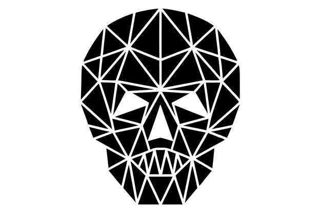 Ilustración vectorial de patrones geométricos del cráneo
