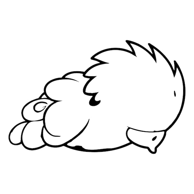 Ilustración vectorial de pavo real aislado sobre un fondo blanco