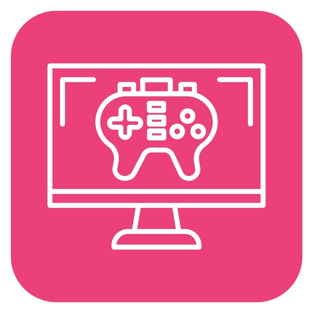 Ilustración vectorial para PC de juegos