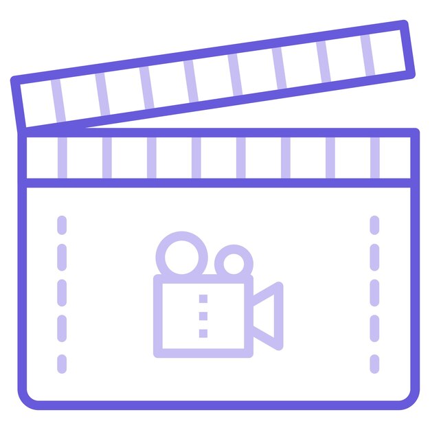 Ilustración vectorial de la película Clapperboard