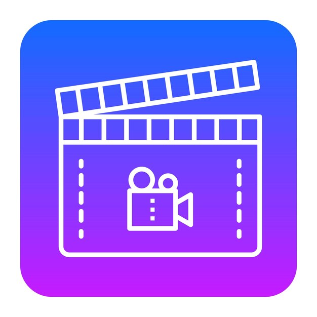 Ilustración vectorial de la película Clapperboard