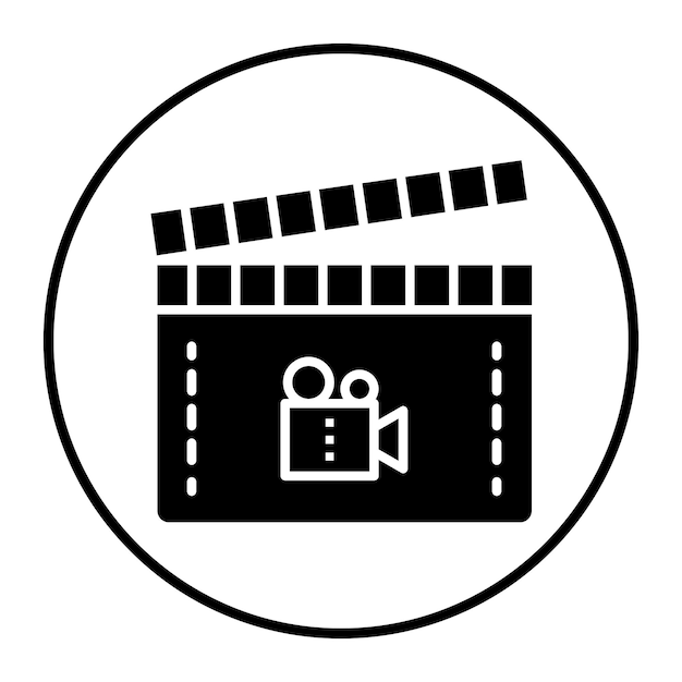 Ilustración vectorial de la película Clapperboard