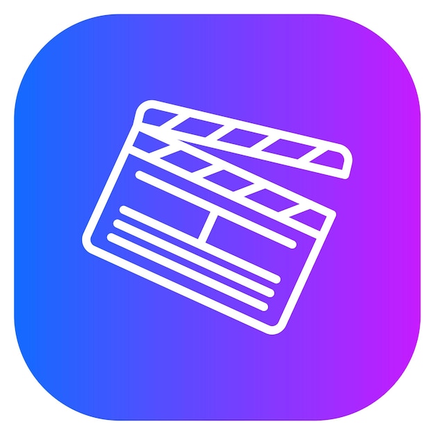 Ilustración vectorial de la película Clapperboard