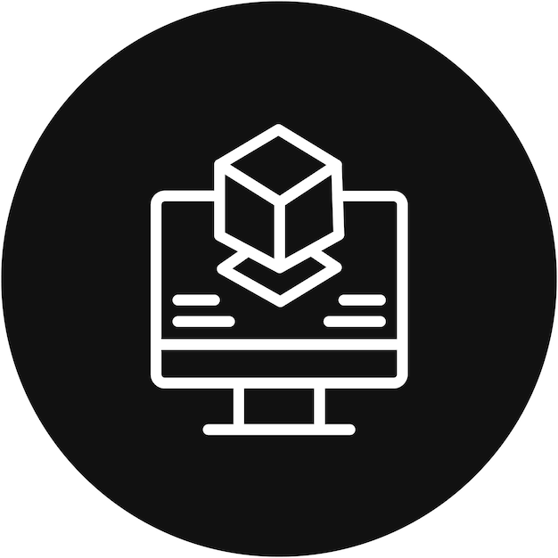 Ilustración vectorial de películas en 3D