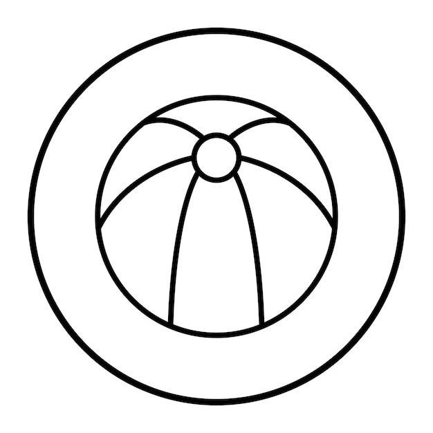 Ilustración vectorial de la pelota de playa