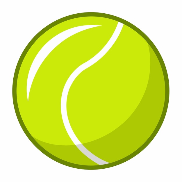 Ilustración vectorial de la pelota de tenis Ilustración de la bola de tenis de alta calidad