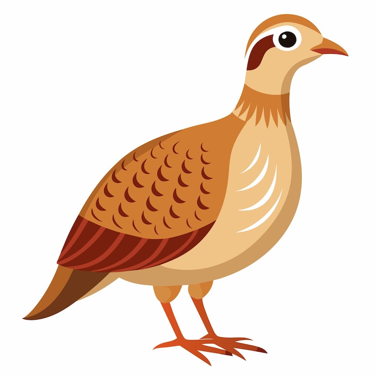 Vector ilustración vectorial de la perdiz de arena árabe