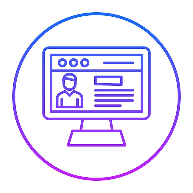 Ilustración vectorial del perfil de la empresa