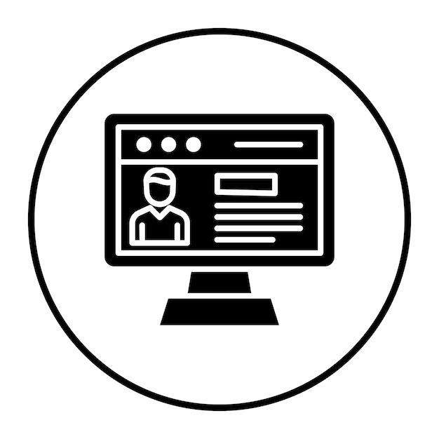 Ilustración vectorial del perfil de la empresa