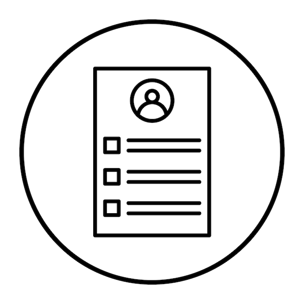 Ilustración vectorial del perfil del usuario