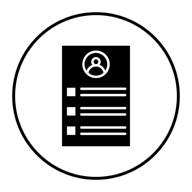 Ilustración vectorial del perfil del usuario