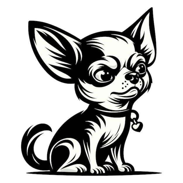 Ilustración vectorial del perro Chihuahua del ártico