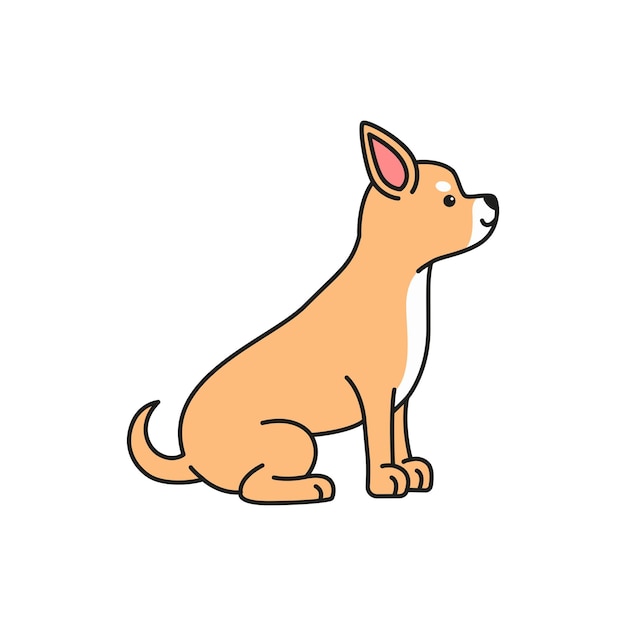 Ilustración vectorial de un perro chihuahua