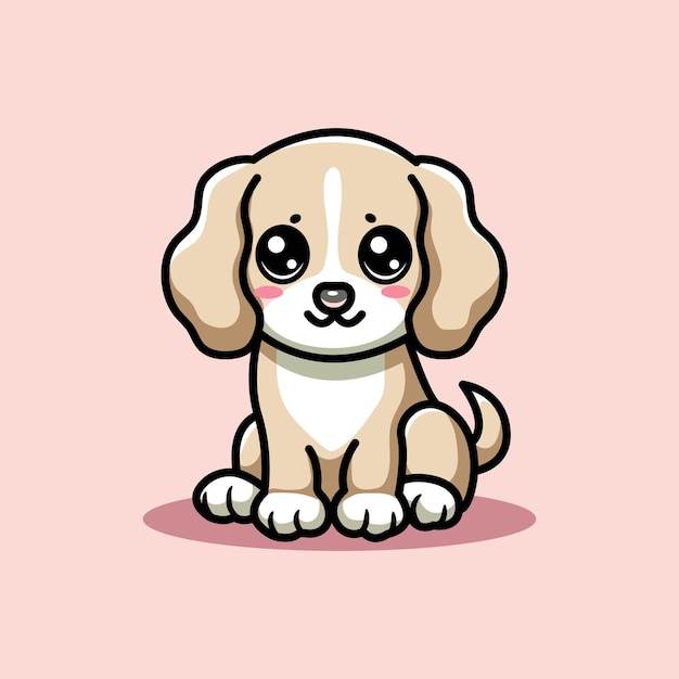 Ilustración vectorial de un perro lindo