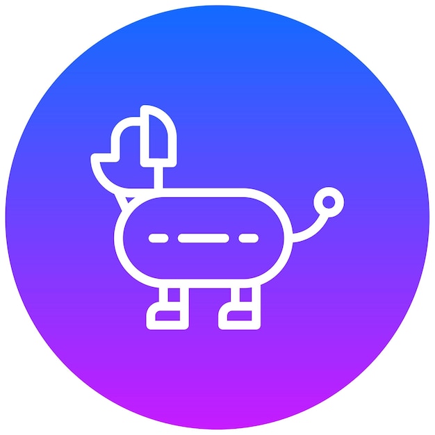 Ilustración vectorial del perro robot