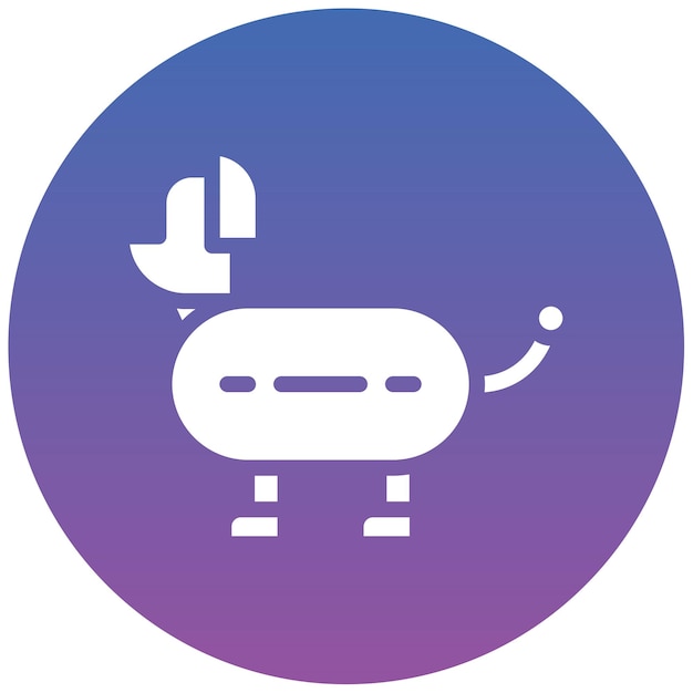 Ilustración vectorial del perro robot
